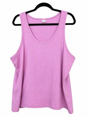 GAP Lilac Tank Top - Scoop Neck Ribbed Knit